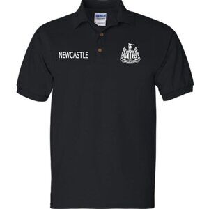 New Castle black and white polo men
